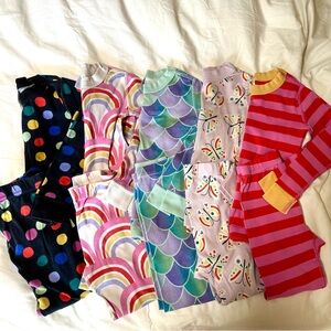 Hanna Andersson Multicolor Kids Long Pajamas Set of 5, Size 4